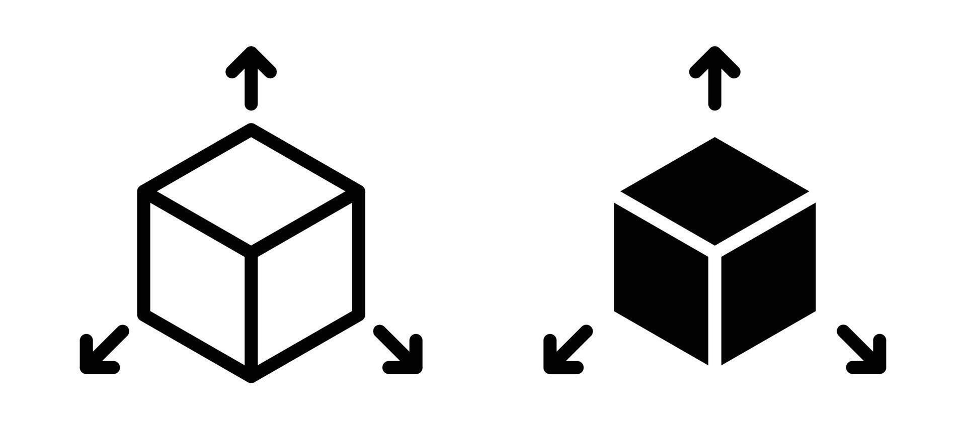 3D modeling icon collection vector