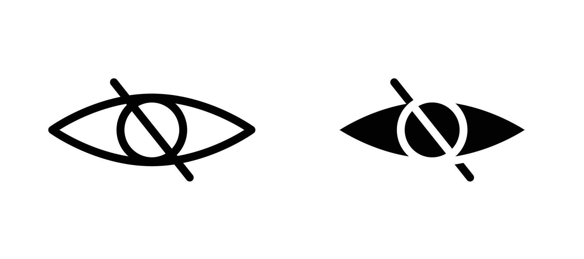 Blindness icon collection vector