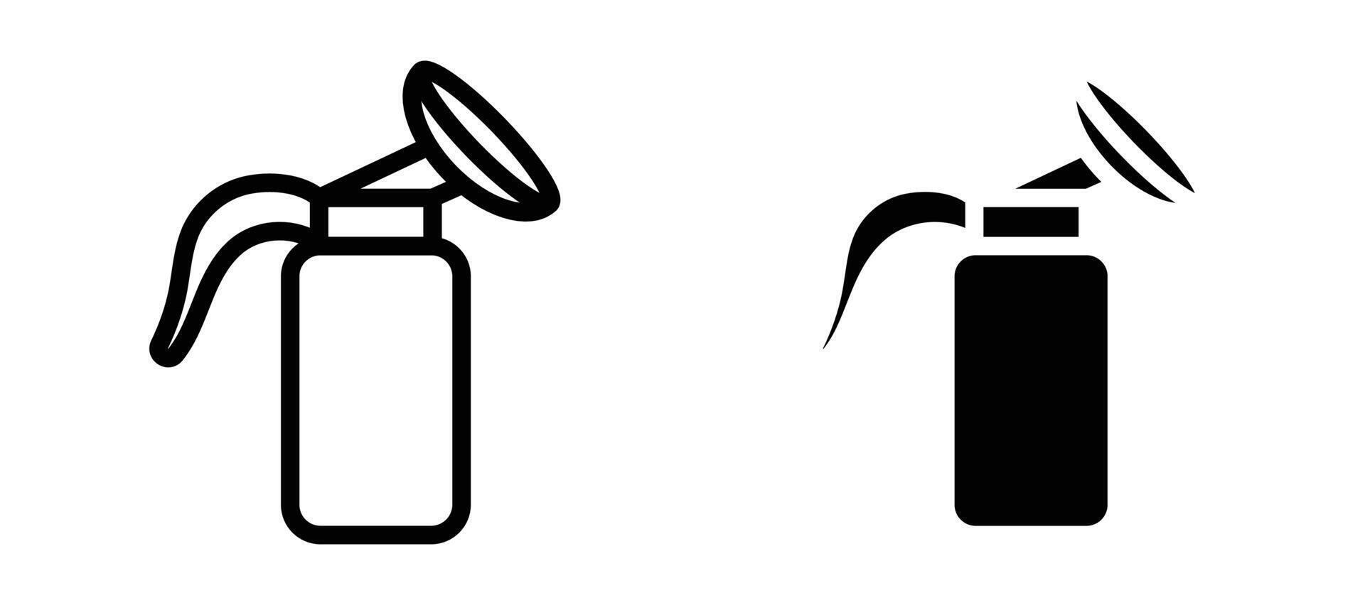 Breast pump icon collection vector