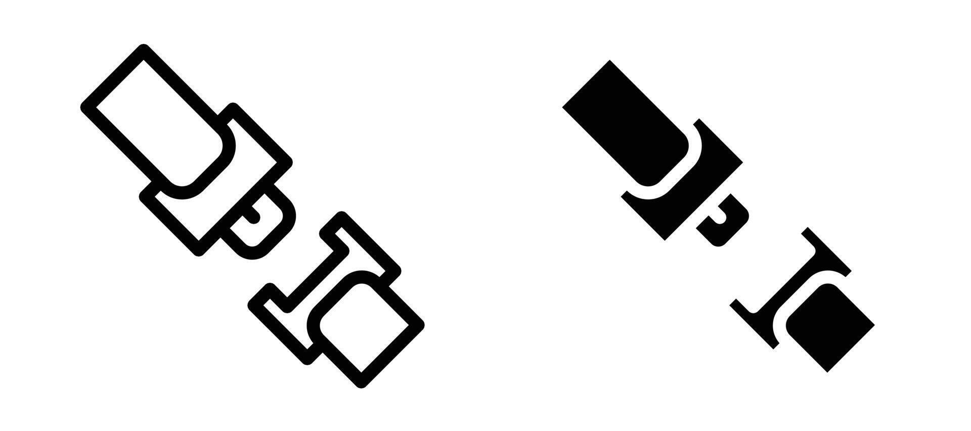 Car seat belt icon collection vector