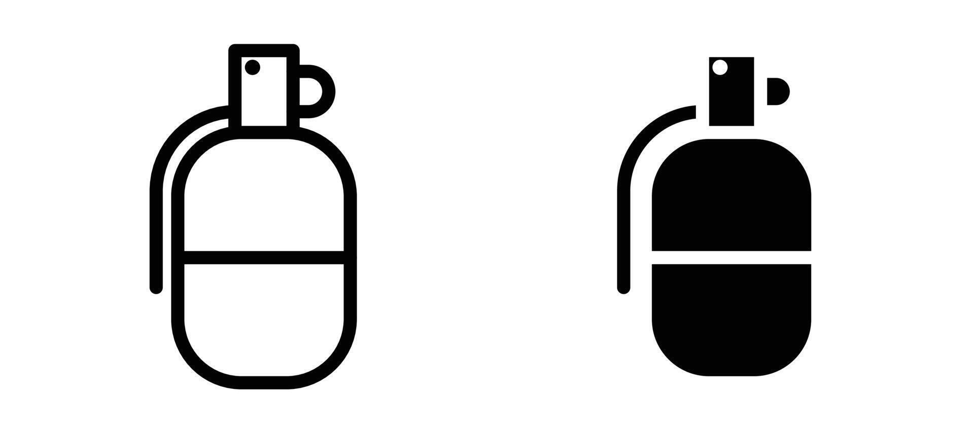 Hand grenade icon collection vector