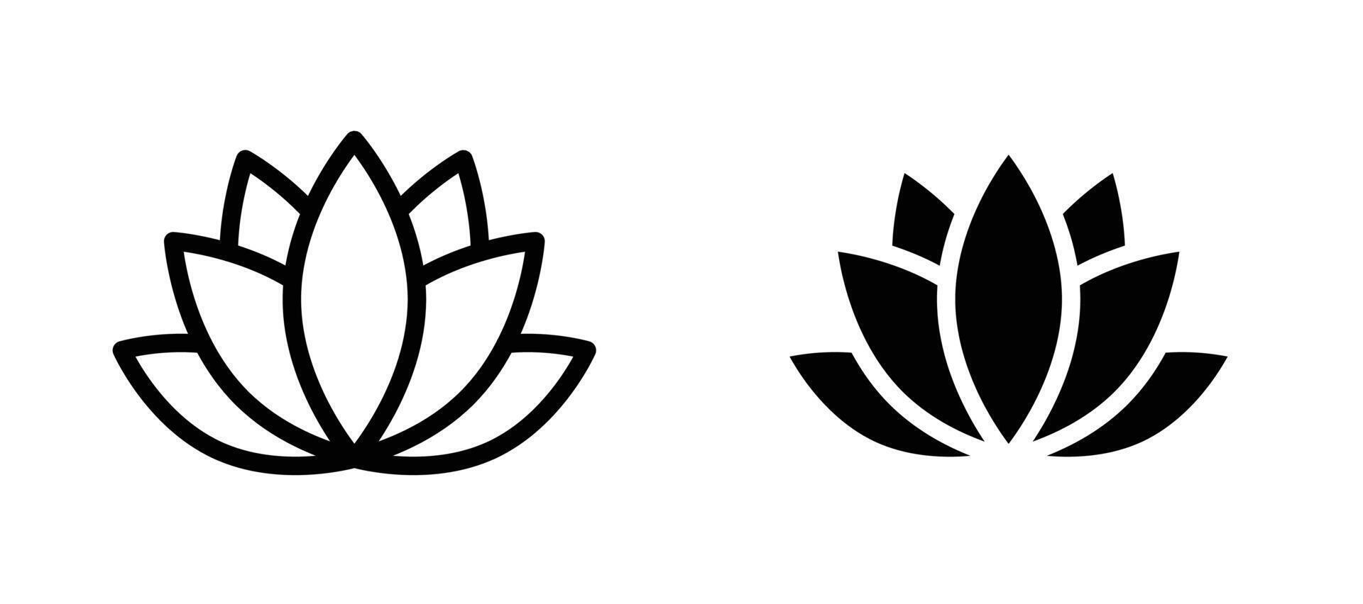 Lotus icon collection vector
