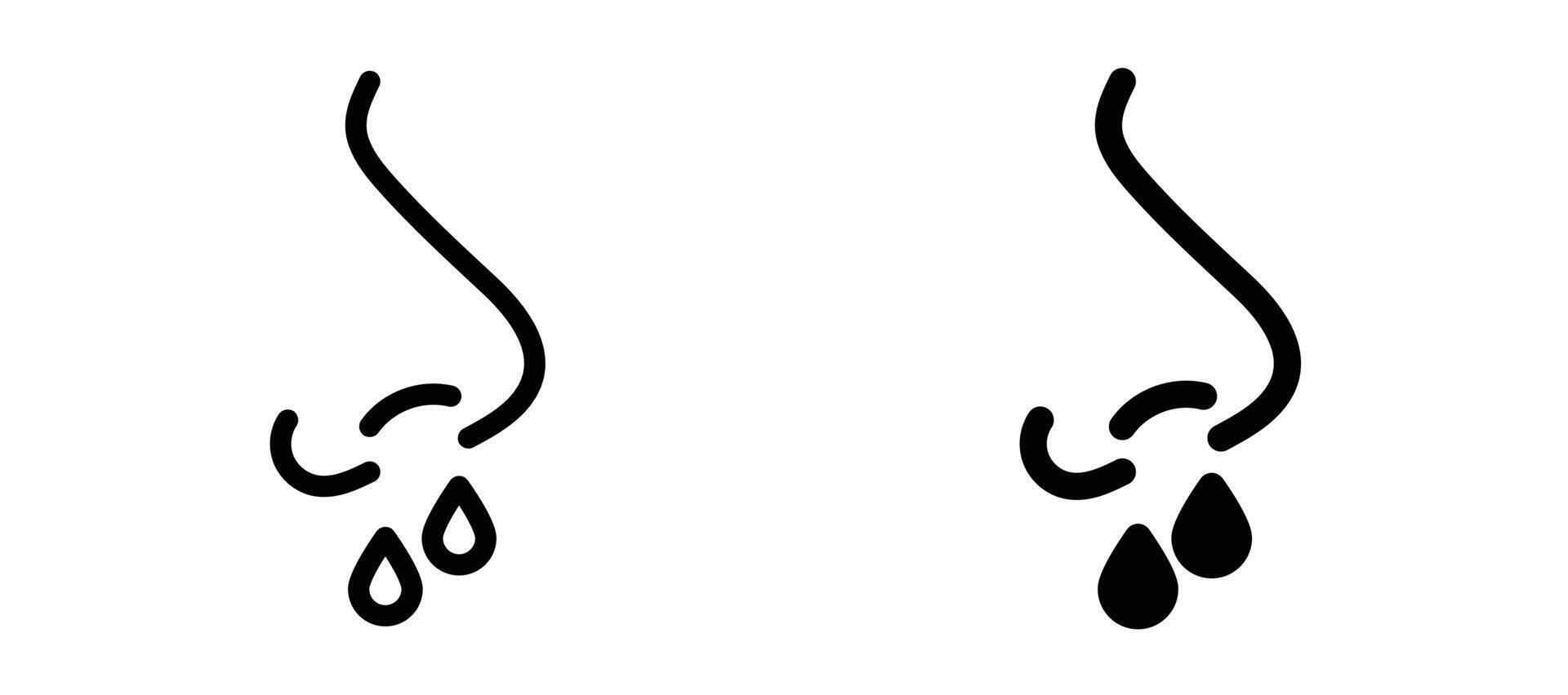 Stuffy nose icon collection vector