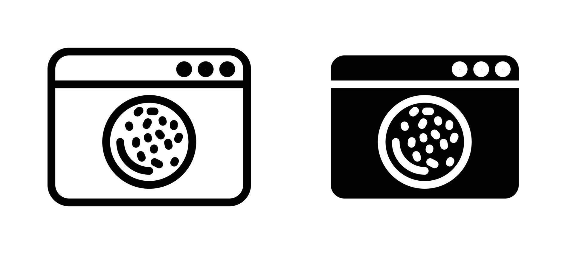web Cookies icon collection vector