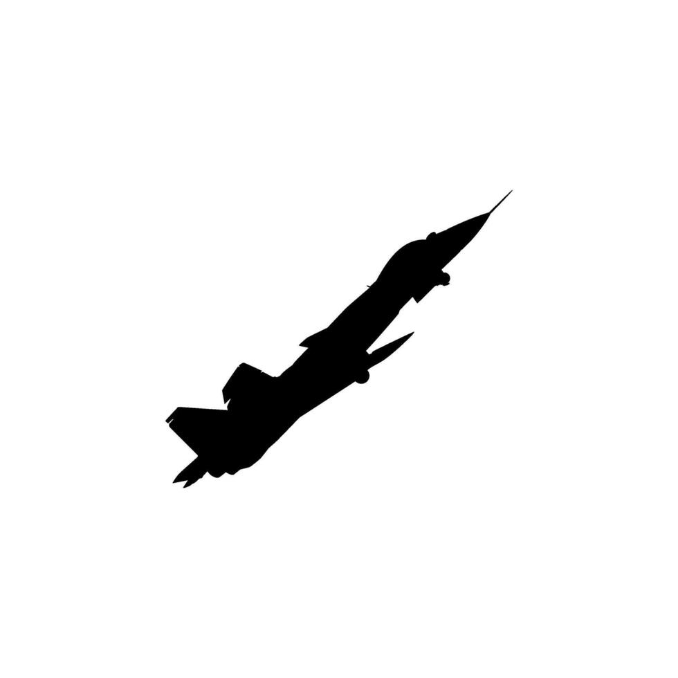 Jet Fighter Silhouette, Fighter aircraft are military aircraft designed primarily for air-to-air combat. Flat Style and Editable vector