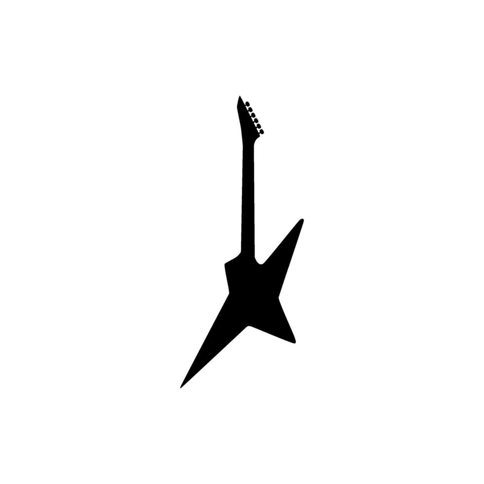 Electric Guitar Silhouette, can use for Logo, Pictogram, Musical Instrumental Illustration, Icon, Symbol, Apps, Website, or Graphic Design Element. Flat and Editable vector