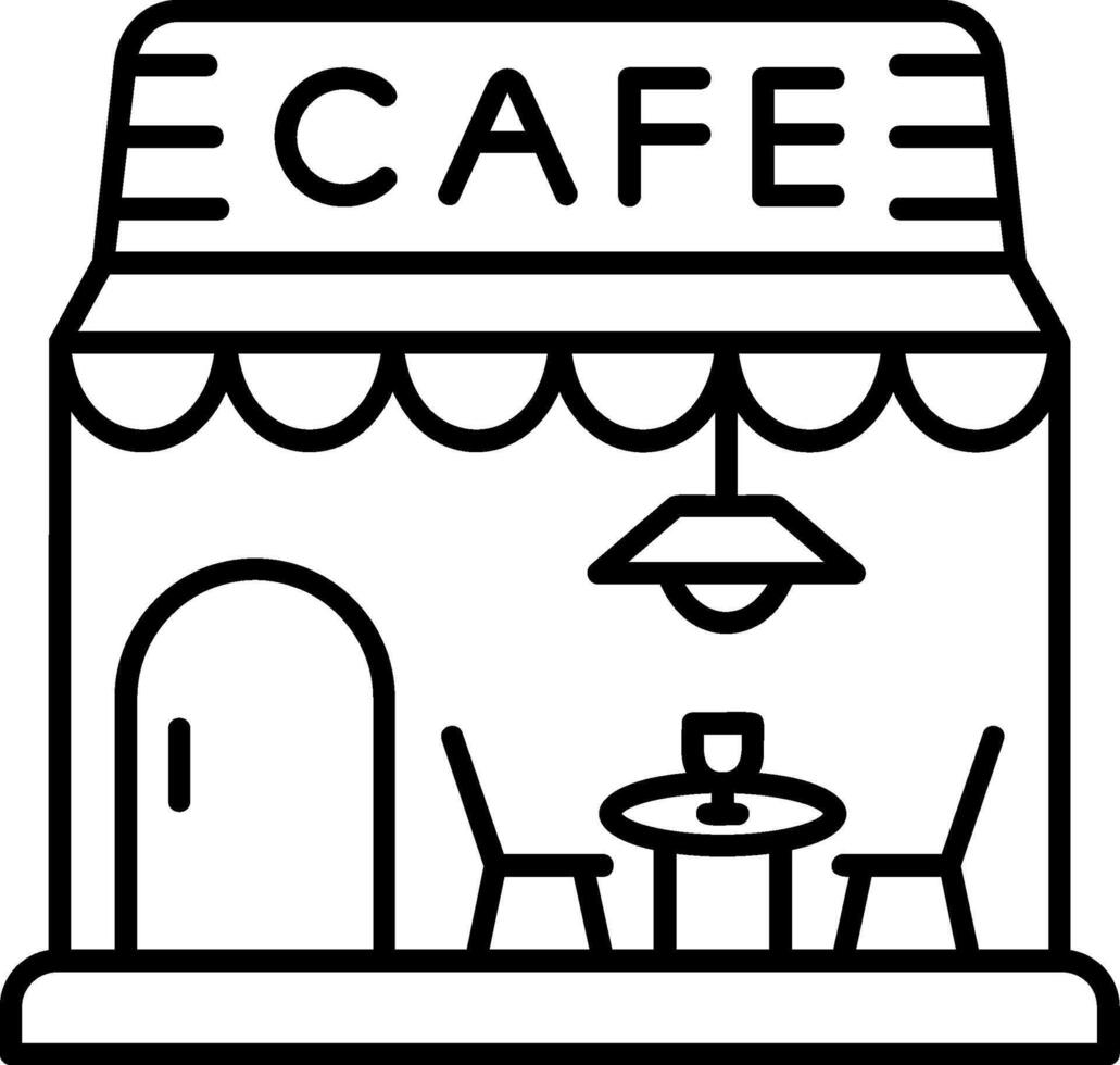 Cafe Outline Icon vector