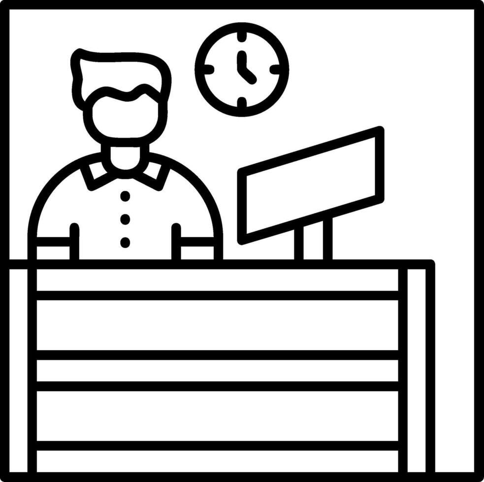 Counter Outline Style Icon vector