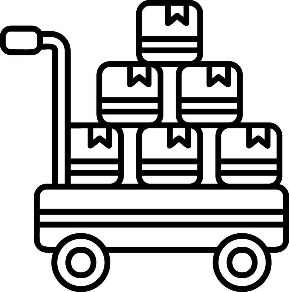 Dolly Outline Style Icon vector