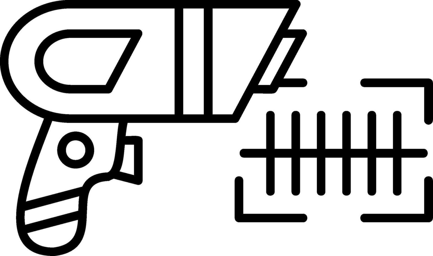 Barcode Scanner Outline Style Icon vector