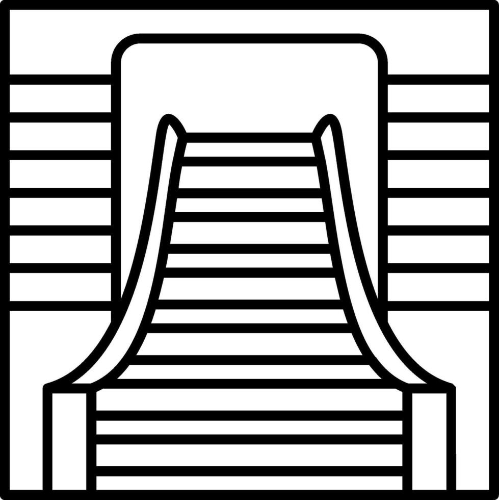 Stairs Outline Style Icon vector