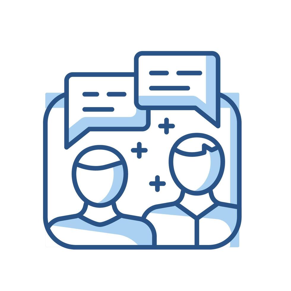 two people are talking to each other in a chat bubble vector
