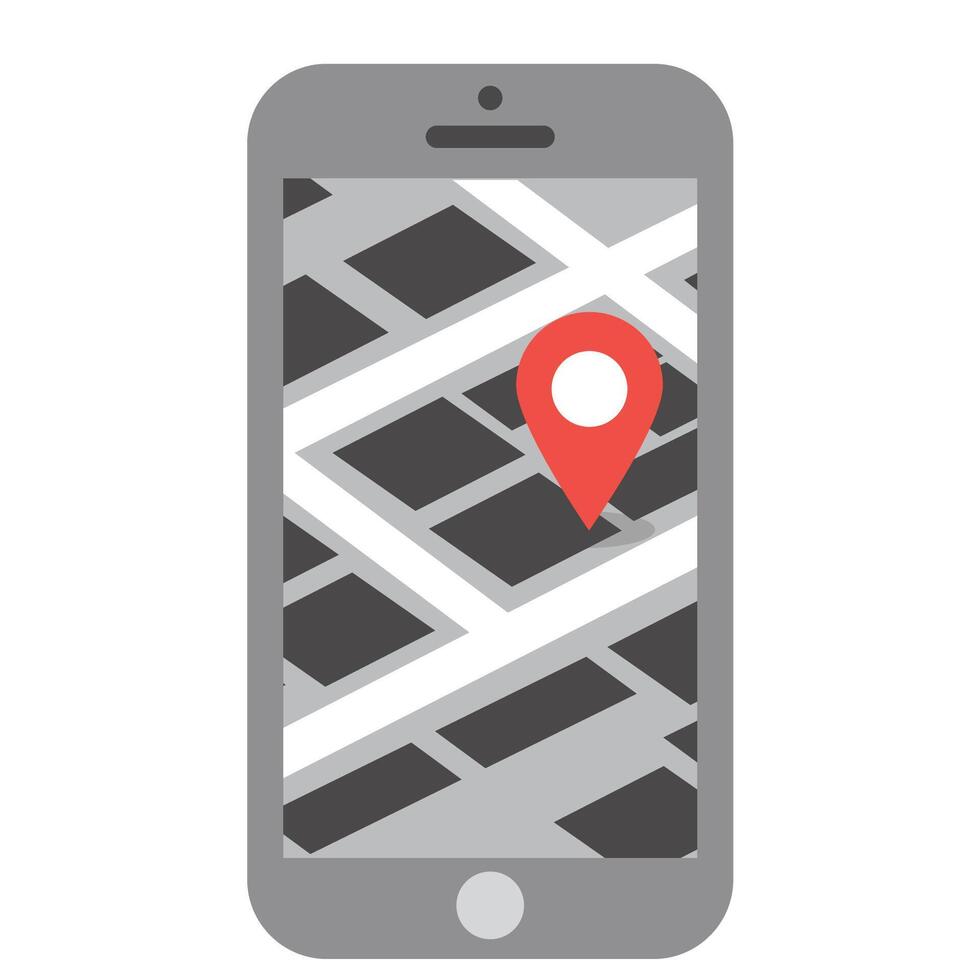 mobile app location map icon illustration vector