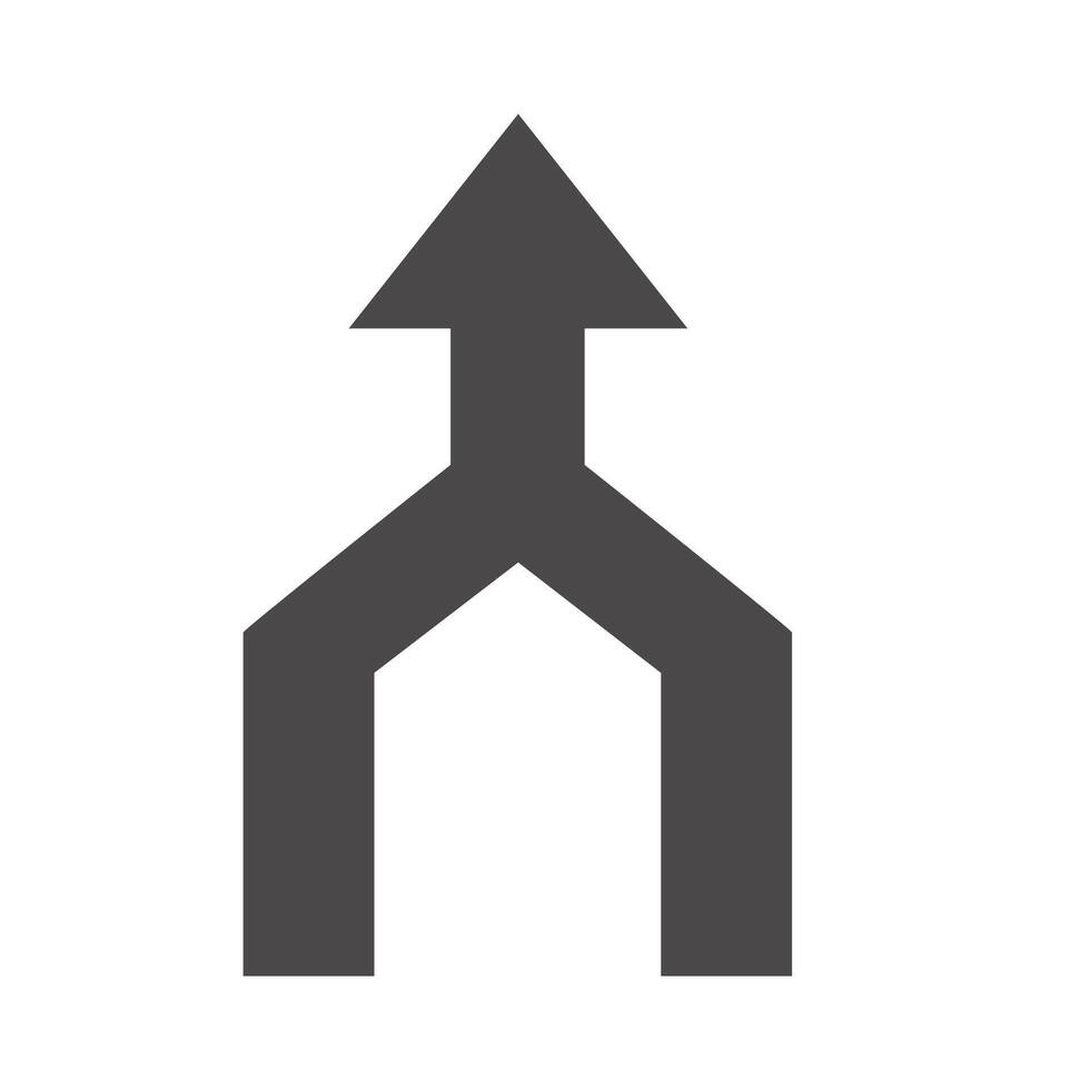 an arrow pointing up to a house icon vector