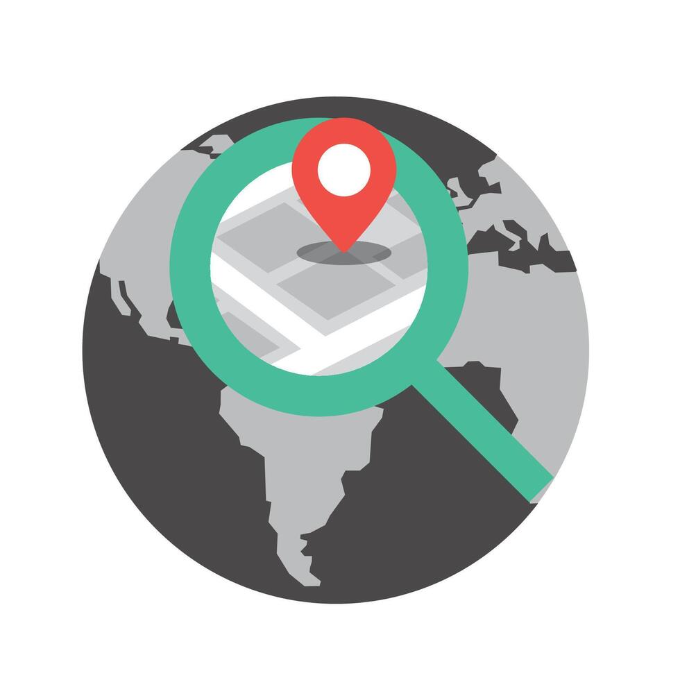map location search illustration vector
