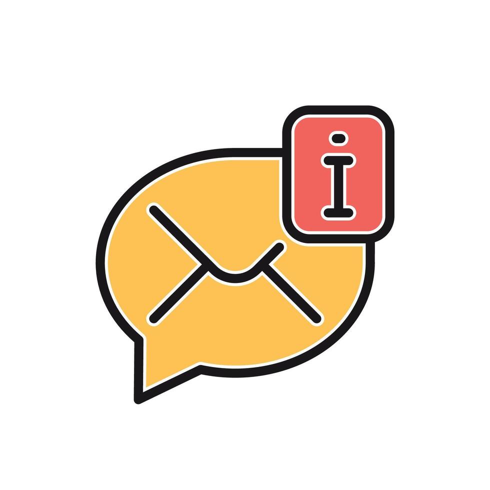 an email icon with a red envelope vector