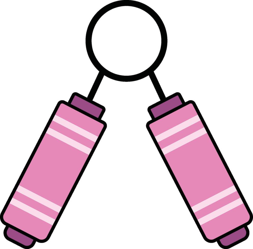 Pink hand grip strength training tool illustration vector