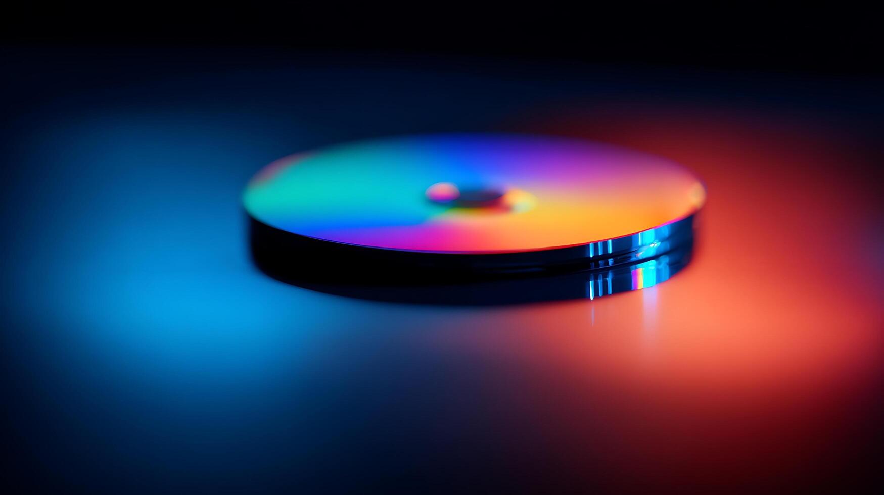 Reflecting Light A Dazzling Display of Color on a Shiny Surface. photo