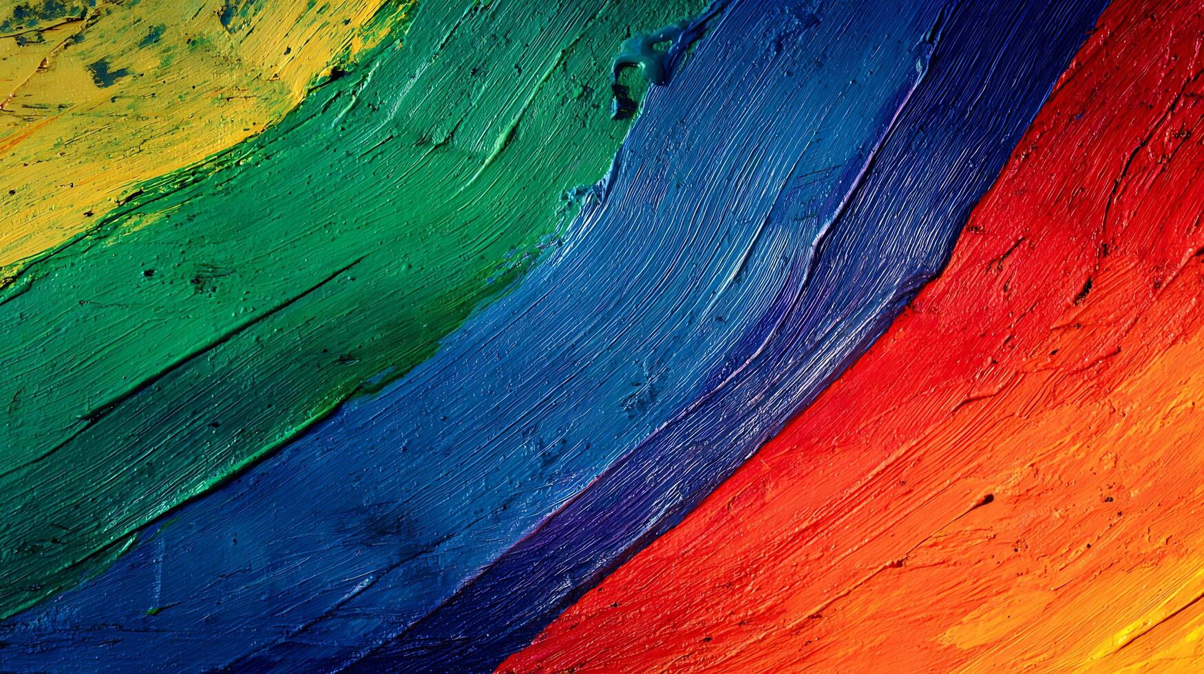 Thick Paint Strokes of Vivid Colors, Abstract Background Texture. photo