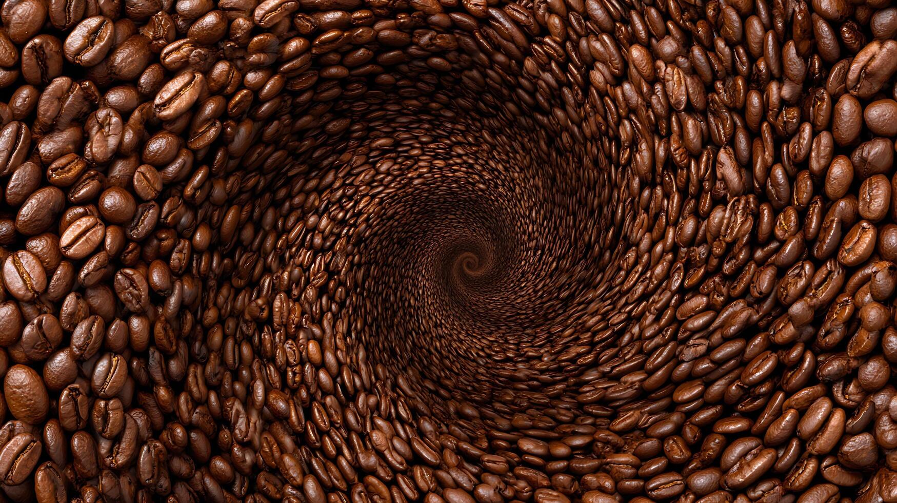 Swirling Coffee Bean Vortex A Rich and Aromatic Journey into Flavor photo