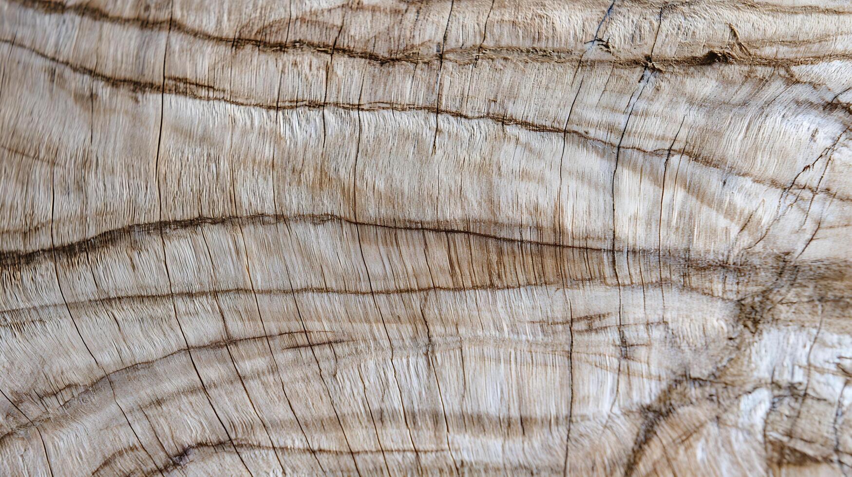 Detailed Close Up Texture of Natural Wood Grain with Cracks. photo