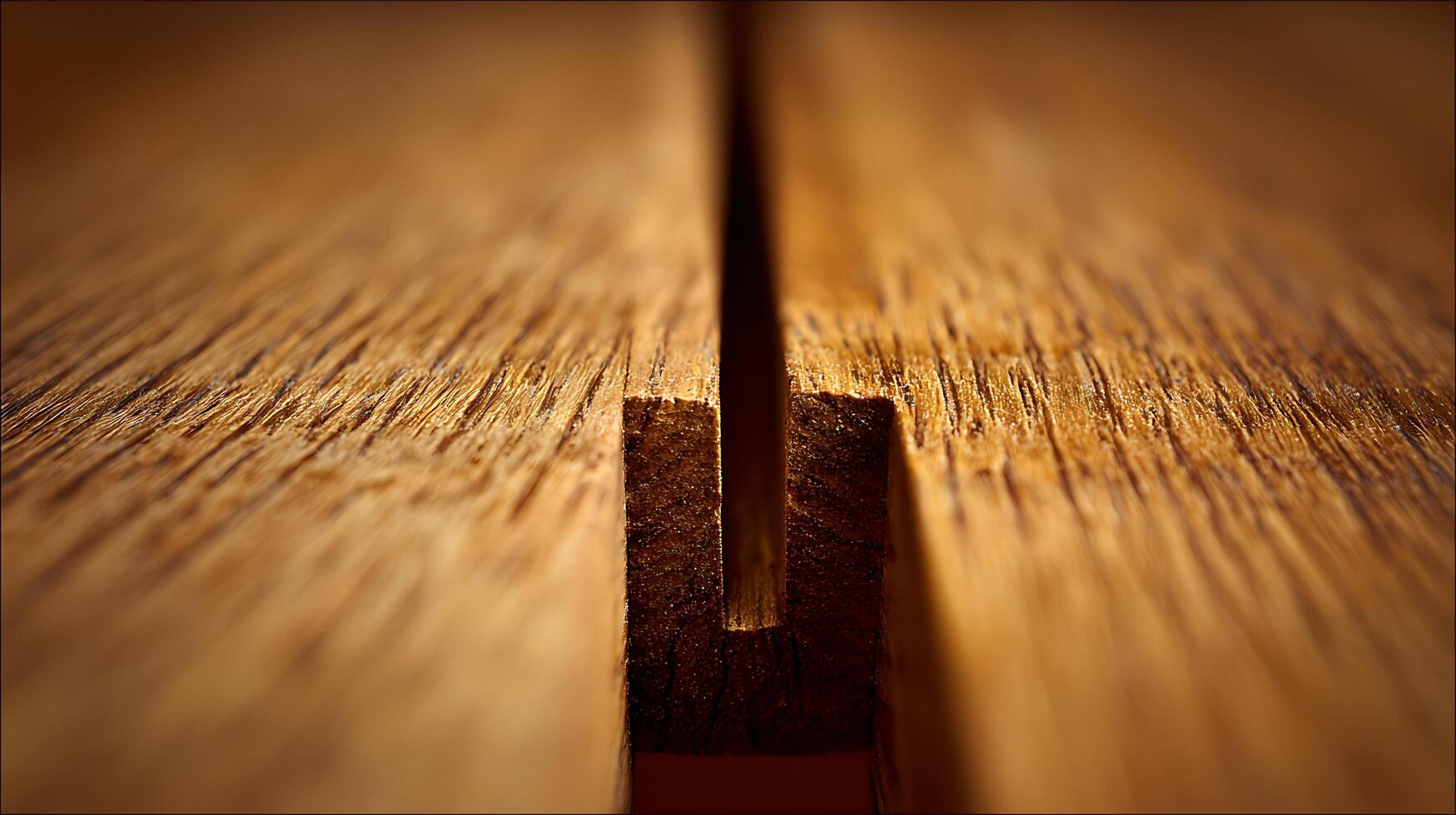 Detailed Close Up Macro Shot of Natural Wood Grain with Warm Light. photo