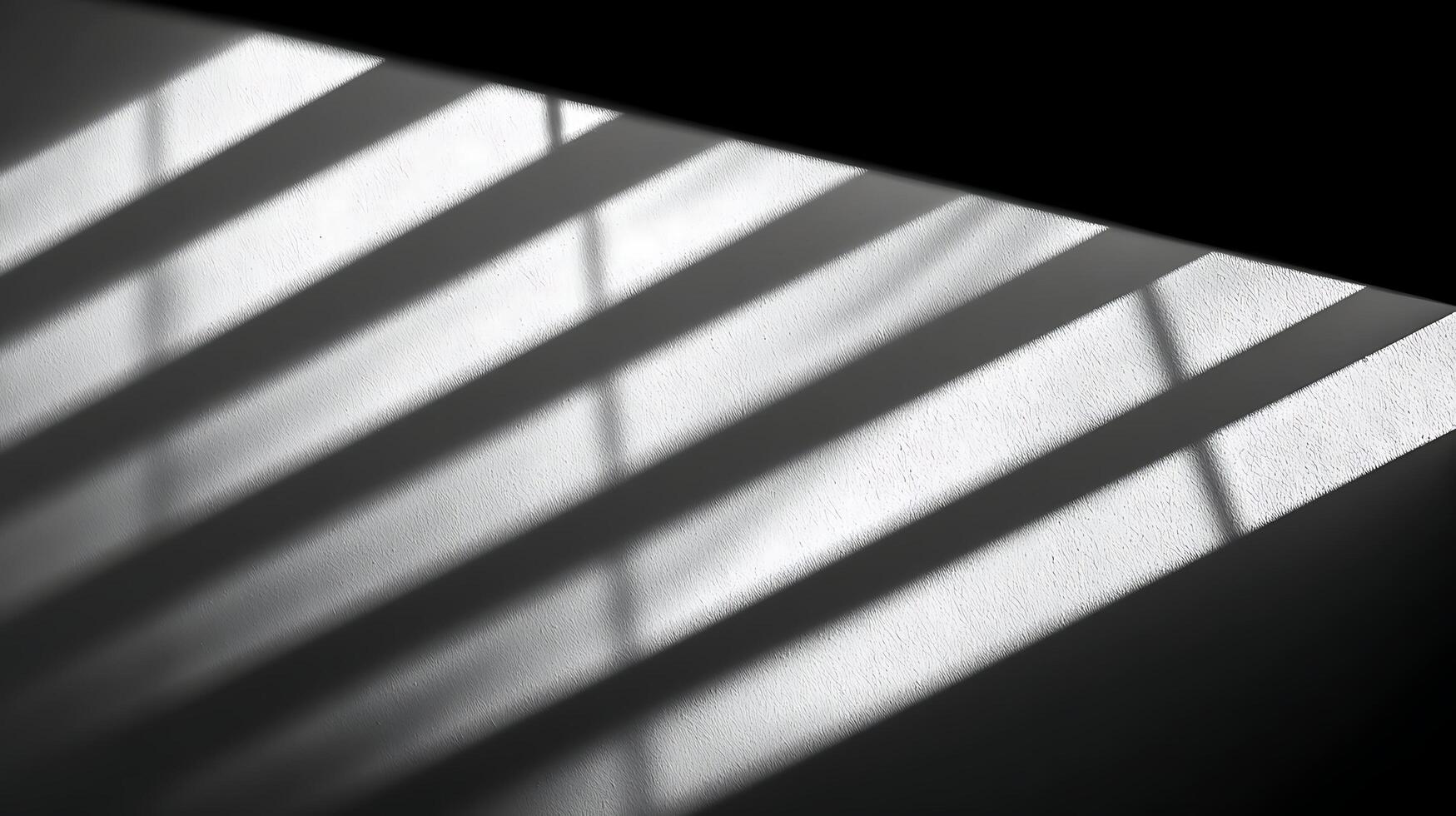 Dramatic Light and Shadow Stripes on Textured White Surface. photo