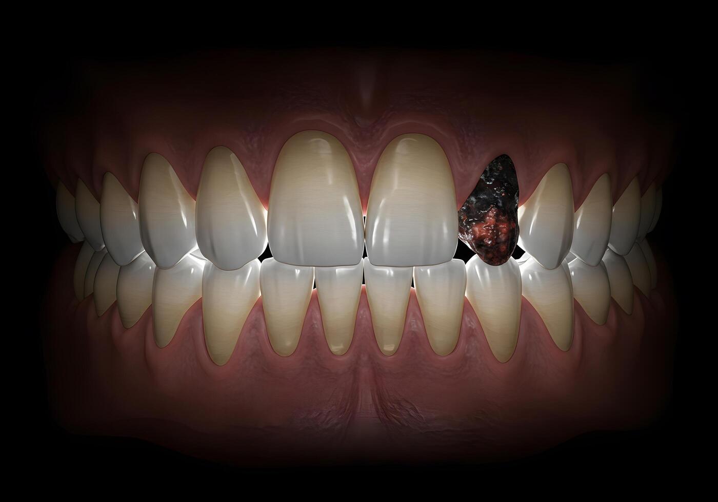 Damaged tooth illustration photo