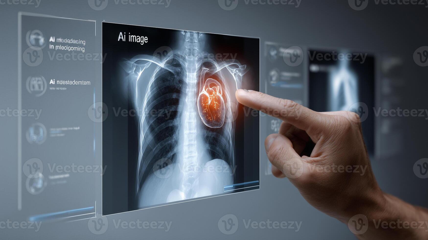 Exploring AI technology in medical imaging with interactive heart visualization photo