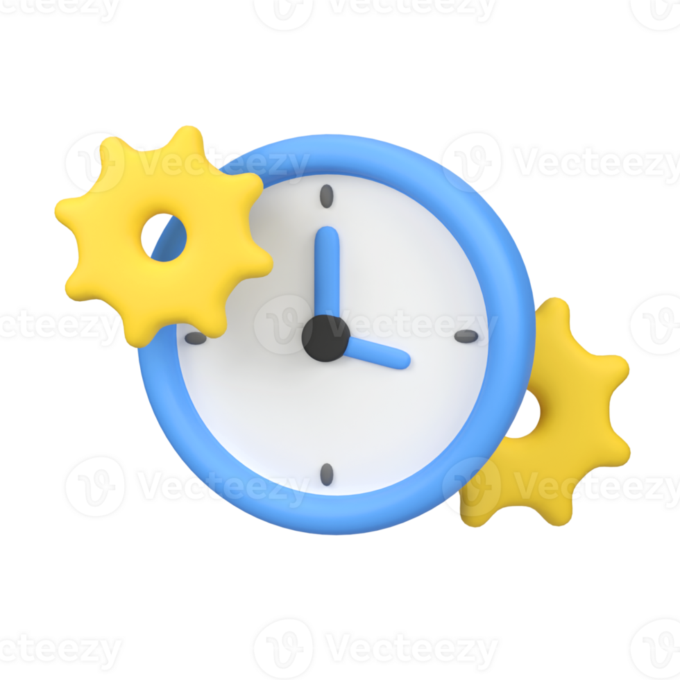 Time management isolated 3d render icon illustration png