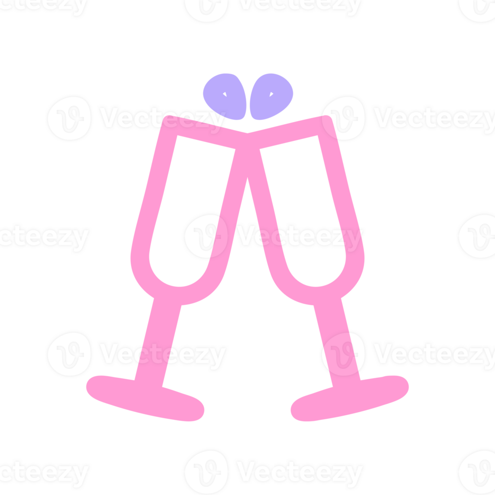 raised glasses symbol icon in bright neon color on transparent background png