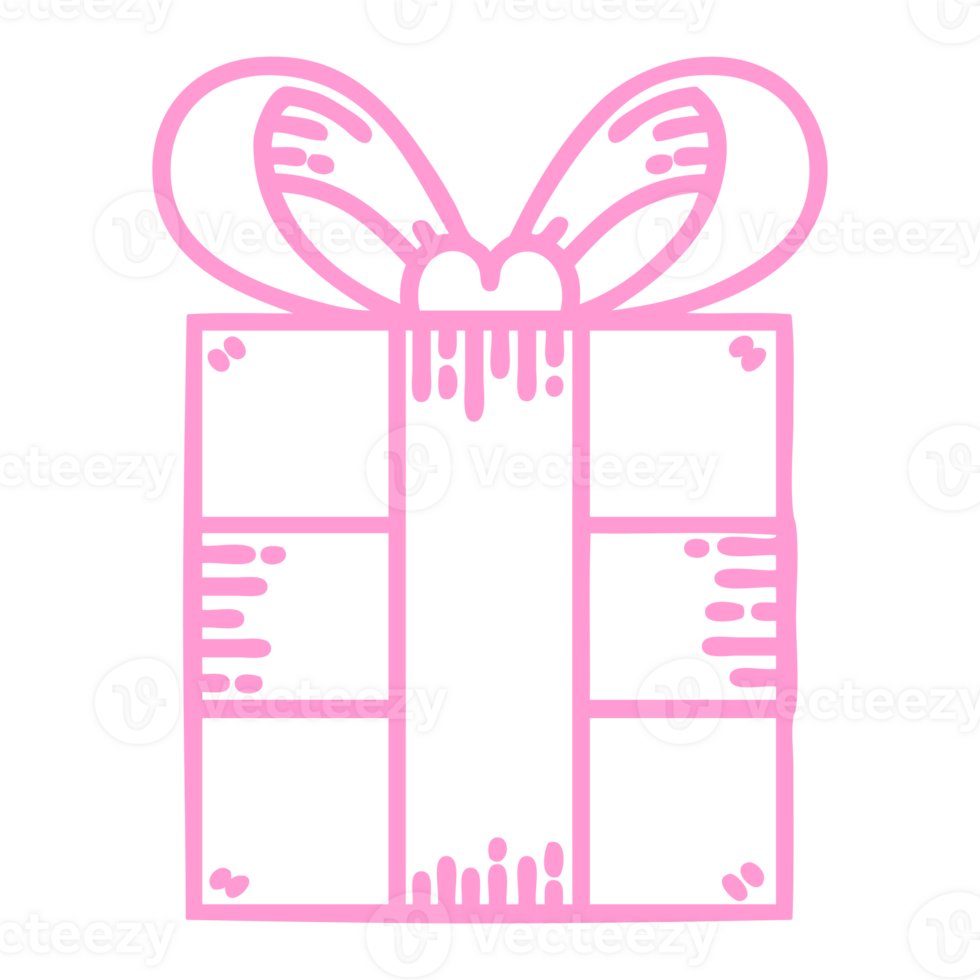 a pink gift box with a bow icon on transparent background png