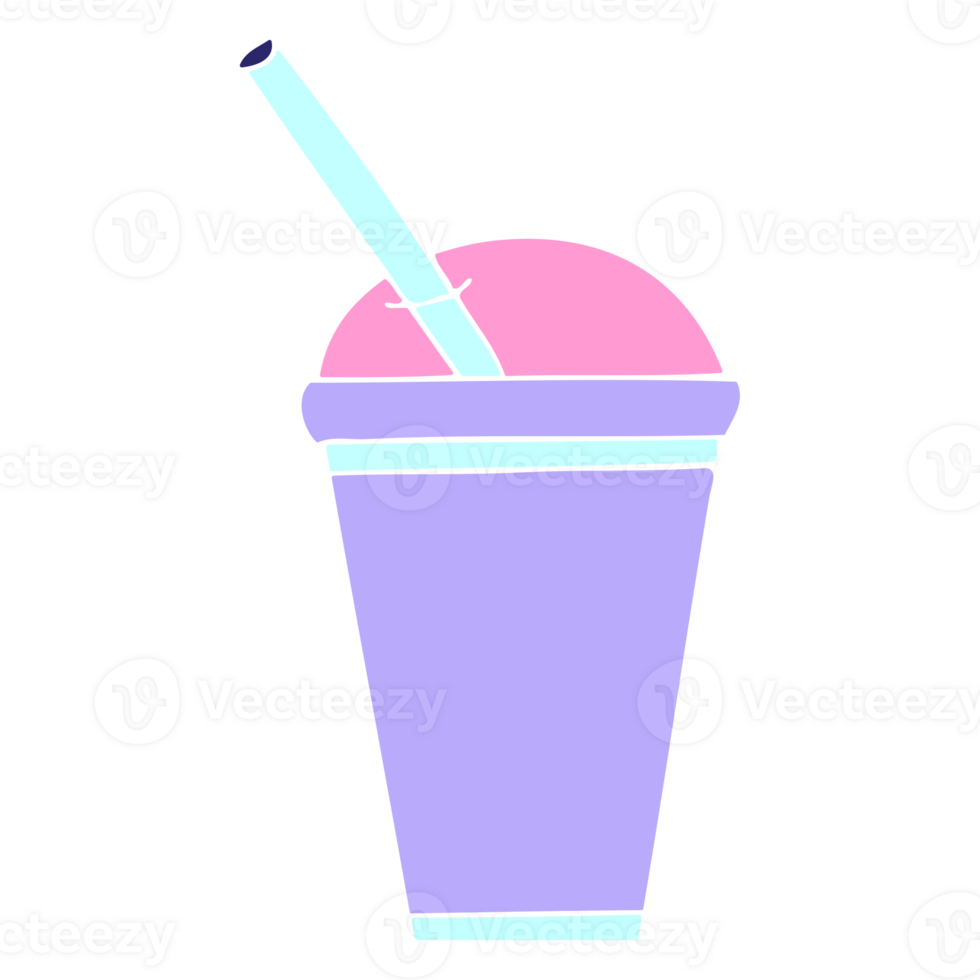 purple ice cream drink icon on transparent background png