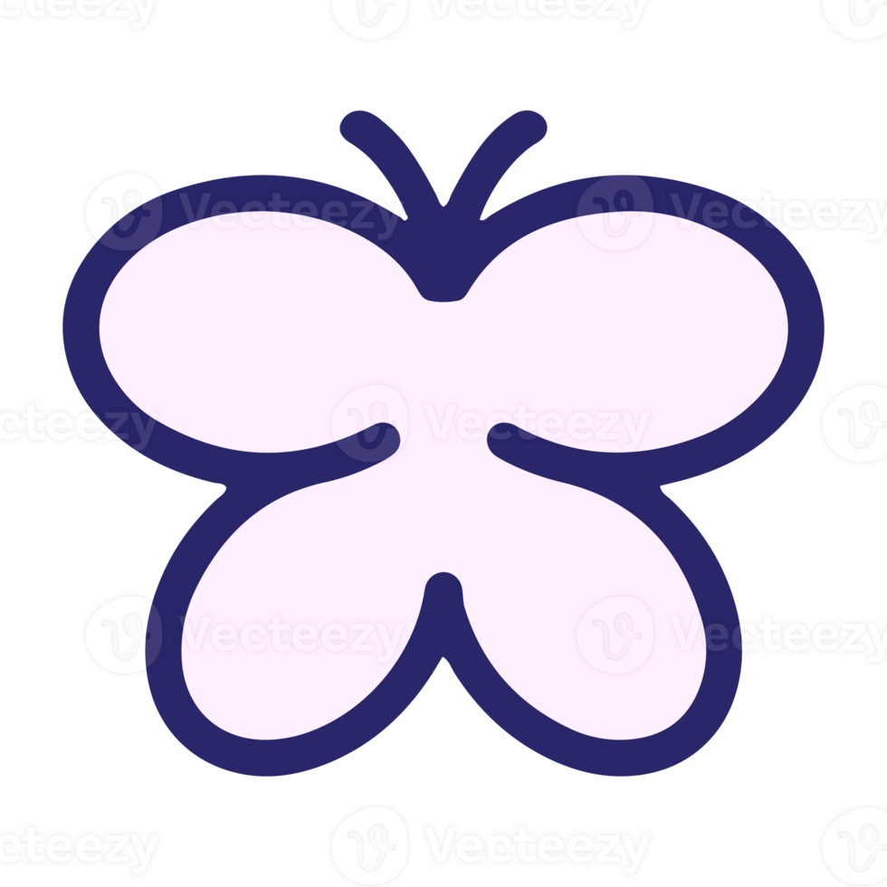 pink neon colored butterfly icon on transparent background png