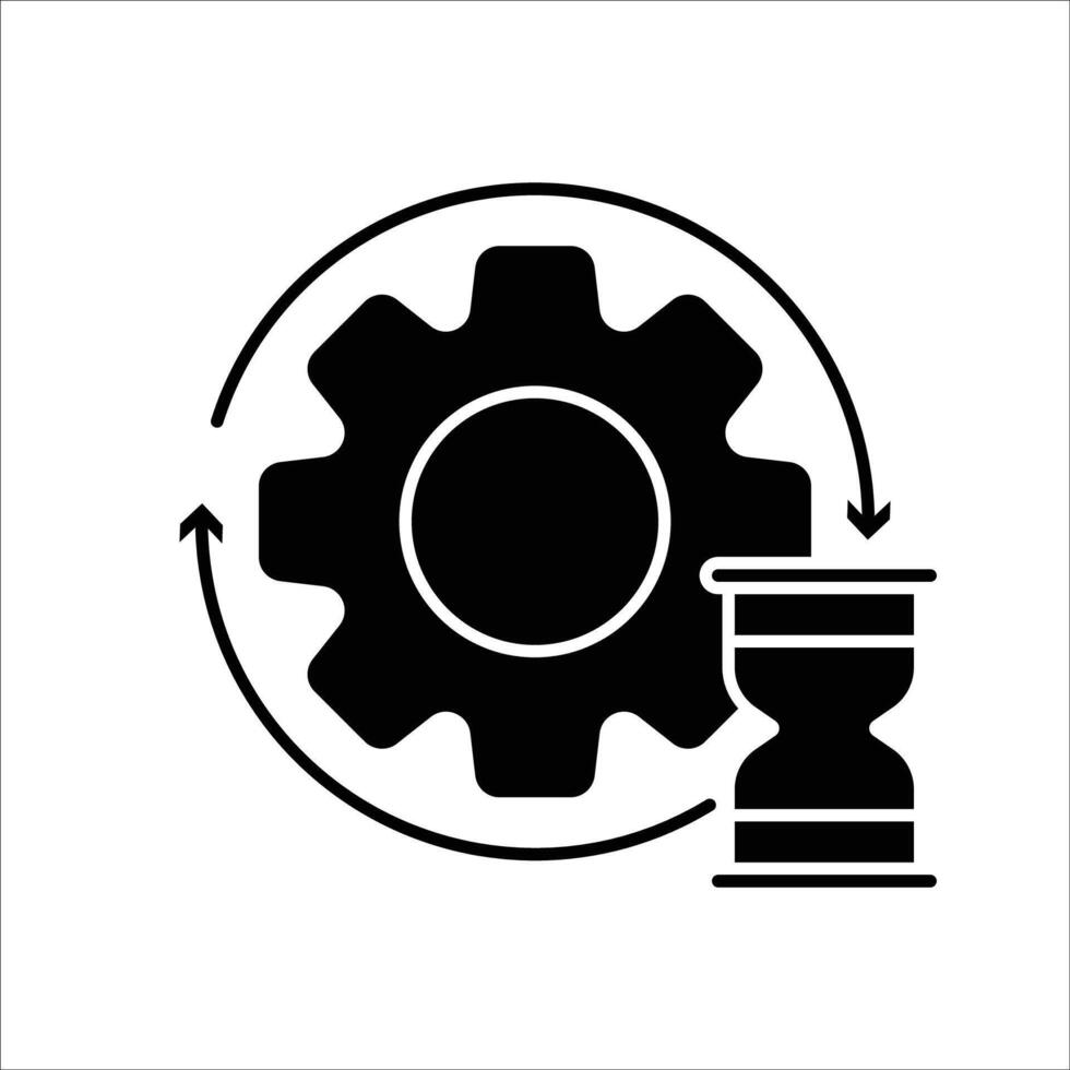 Single Icon Process. Perfect for Presentation, Website, apps, etc. Icon Solid Style vector