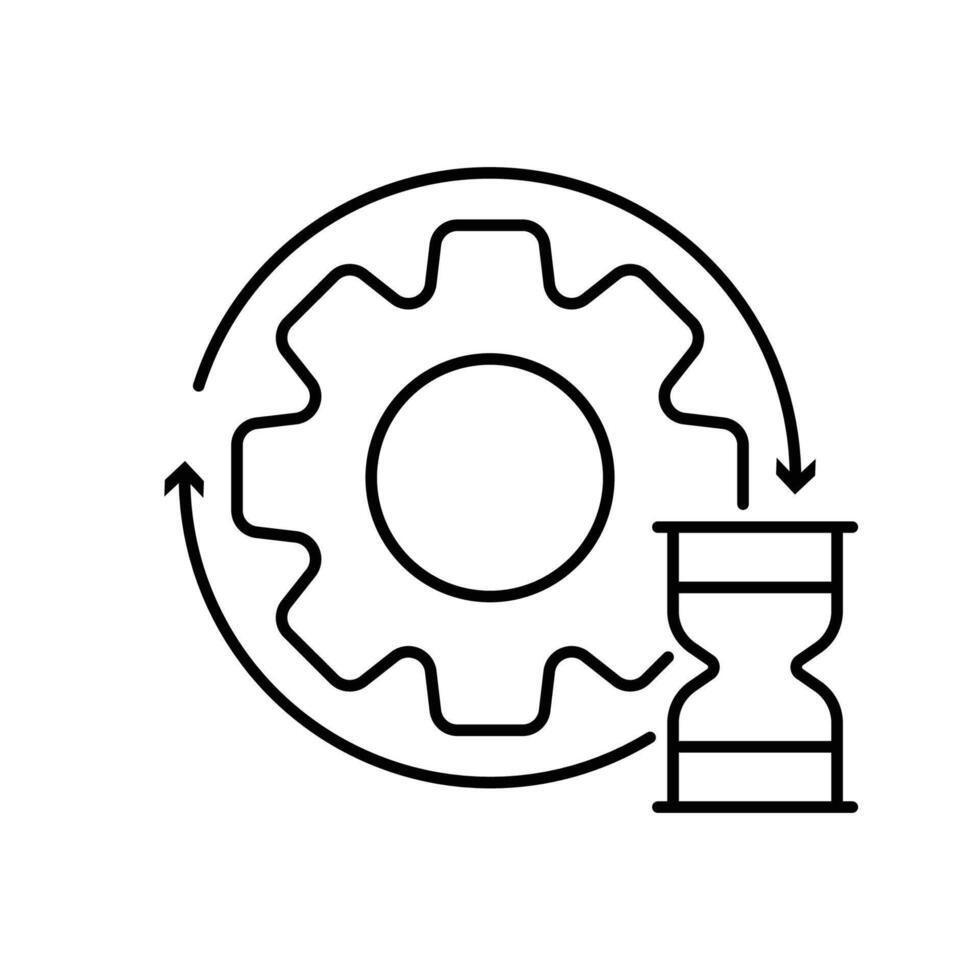 Single Icon Process. Perfect for Presentation, Website, apps, etc. Icon Outline Style vector