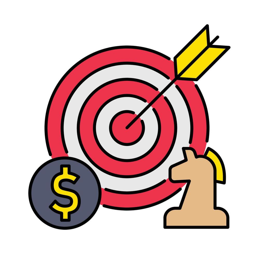 Single Icon Goals. Perfect for Presentation, Website, apps, etc. Icon Line Color Style vector