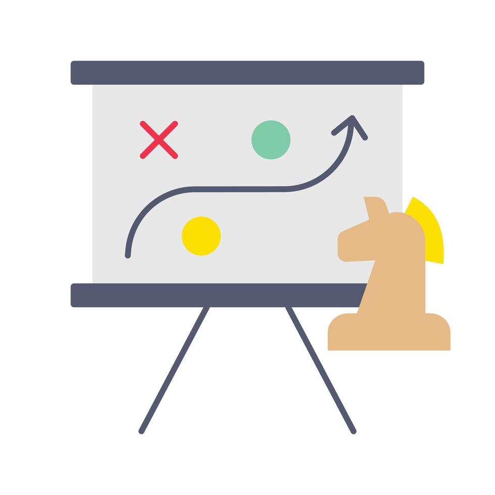 Single Icon Strategy. Perfect for Presentation, Website, apps, etc. Icon Flat Style vector