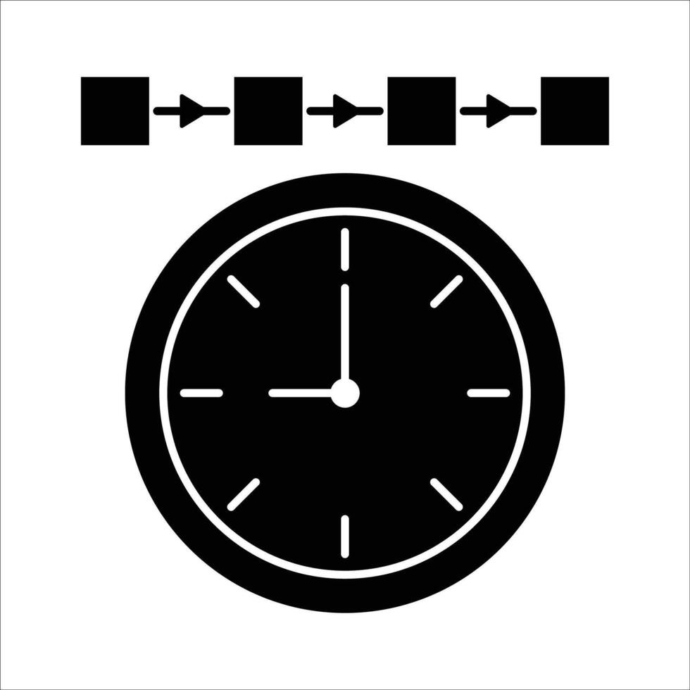Single Icon Time Management. Perfect for Presentation, Website, apps, etc. Icon Solid Style vector