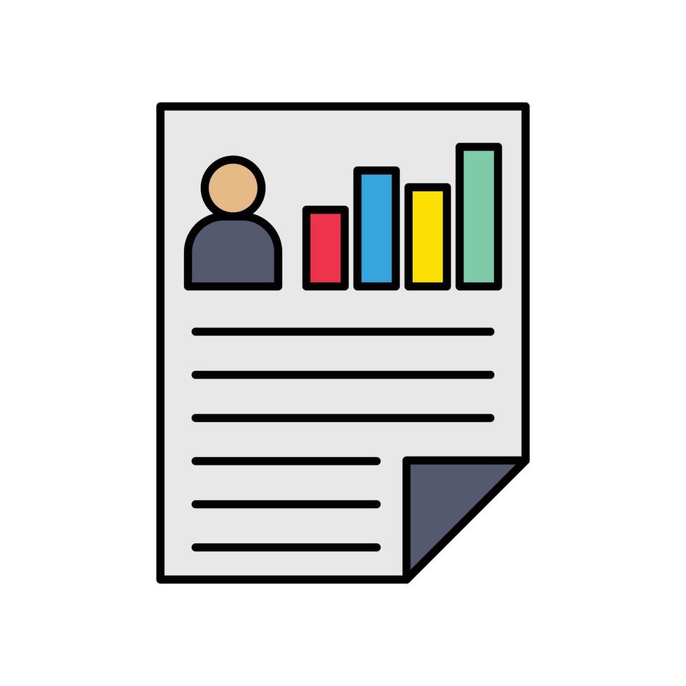 Single Icon Personal Records. Perfect for Presentation, Website, apps, etc. Icon Line Color Style vector