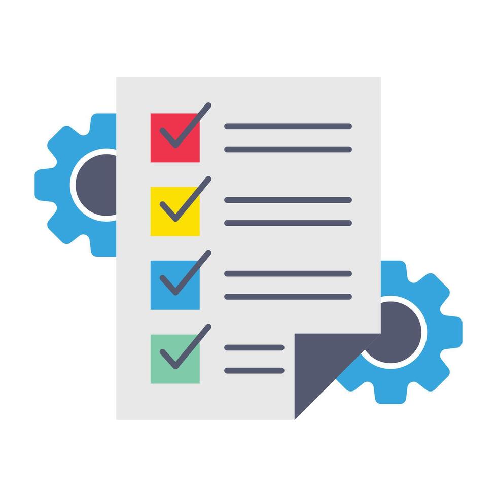 Single Icon To Do List. Perfect for Presentation, Website, apps, etc. Icon Flat Style vector