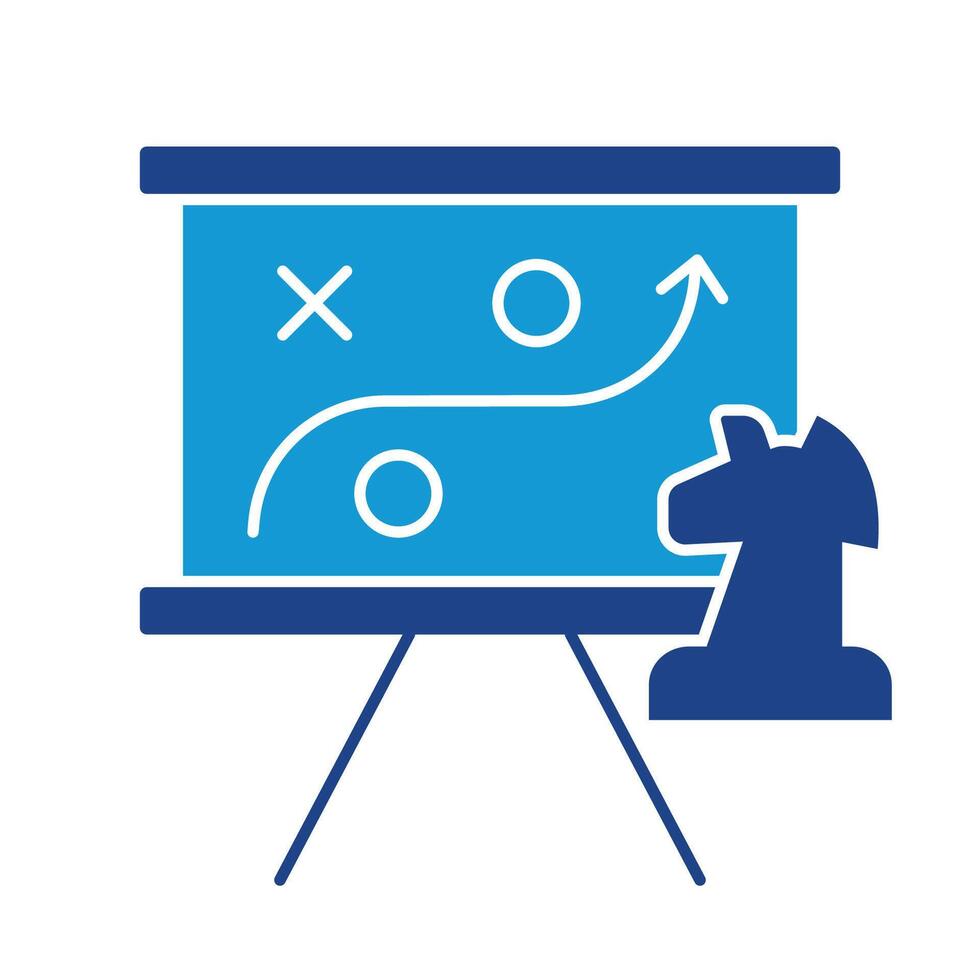 Single Icon Strategy. Perfect for Presentation, Website, apps, etc. Icon Glyph Style vector