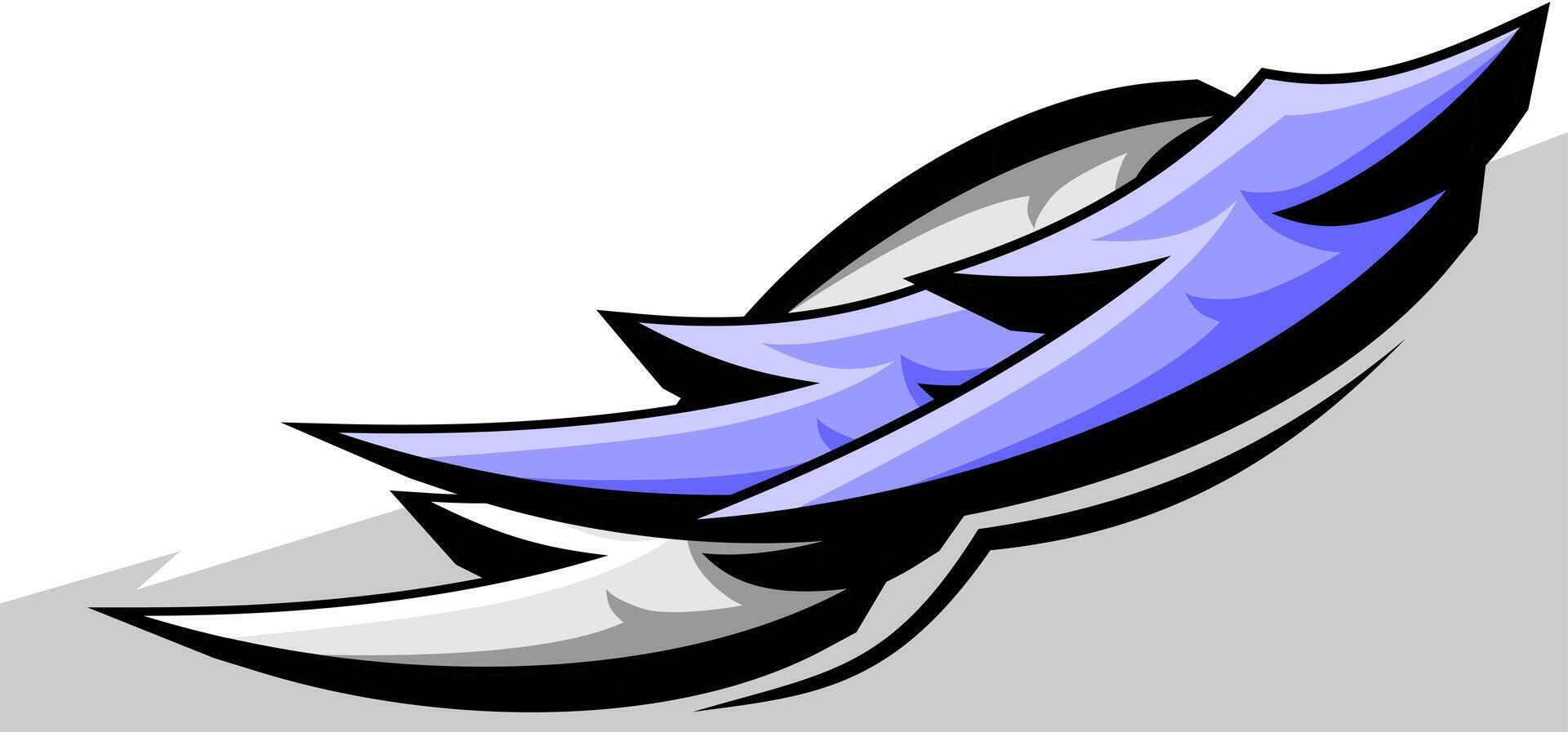 racing stripes blue concept vector