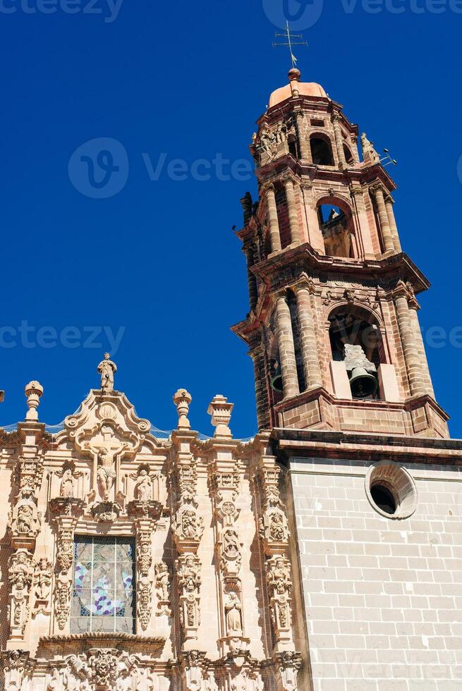 Mexico, Tepotzotlan central plaza and Francisco Javier Church in historic city center - sep 2022 photo