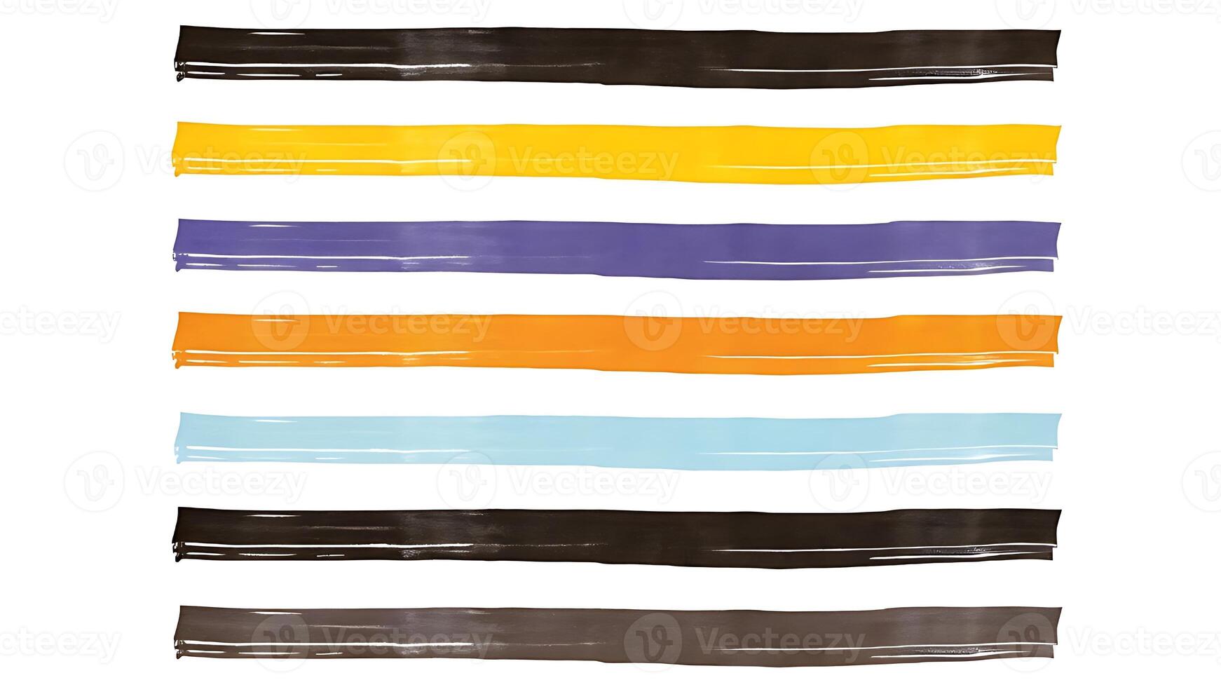 Abstract colorful brush strokes on white background photo