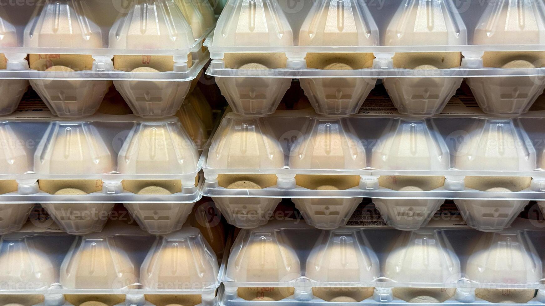 Stacks of geometric egg trays, whispering of breakfast rituals and subtle Easter anticipation, a tactile labyrinthine pantry photo