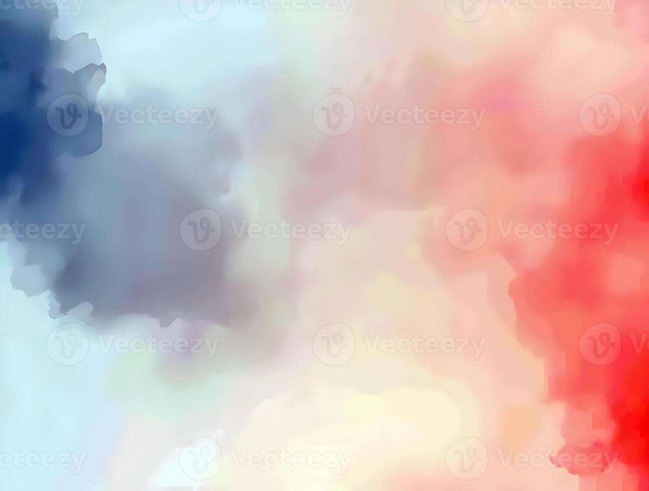 Vibrant Watercolor Cloudscape Blue Red and Pastel Hues Abstract Background Texture for Design Projects photo
