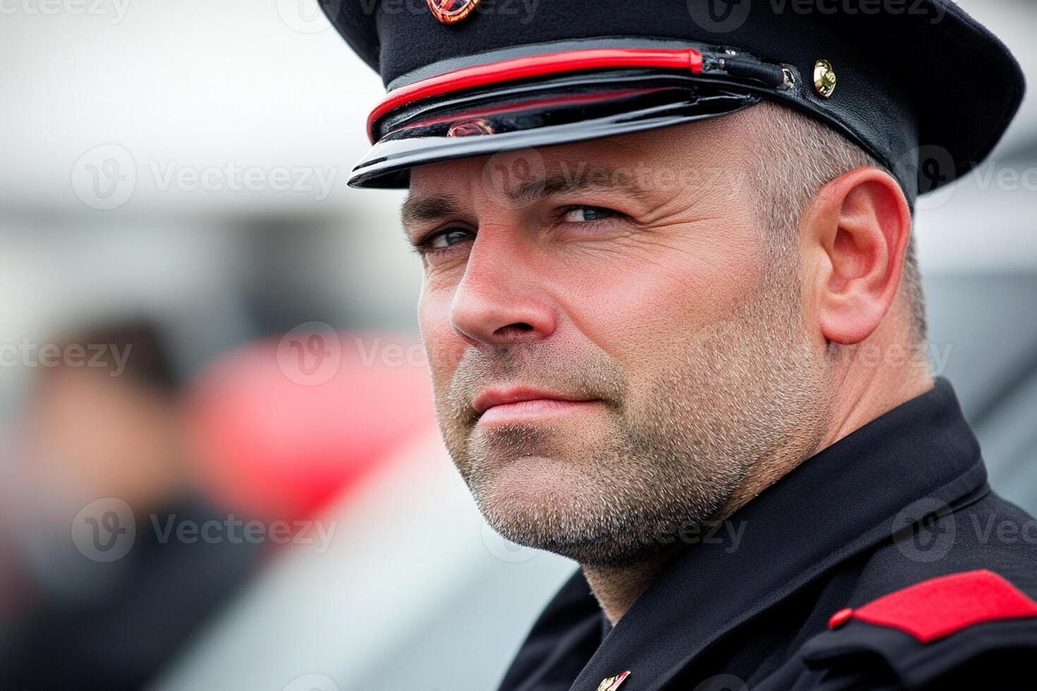 A close up of a man in a uniform photo