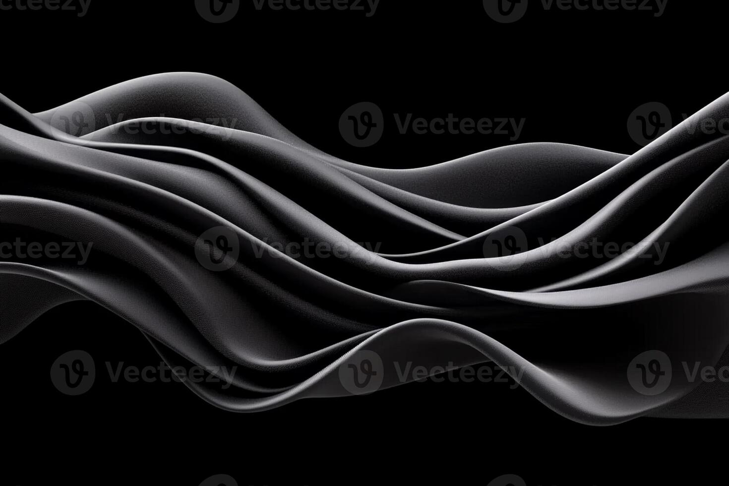 Black and white abstract background with waves photo