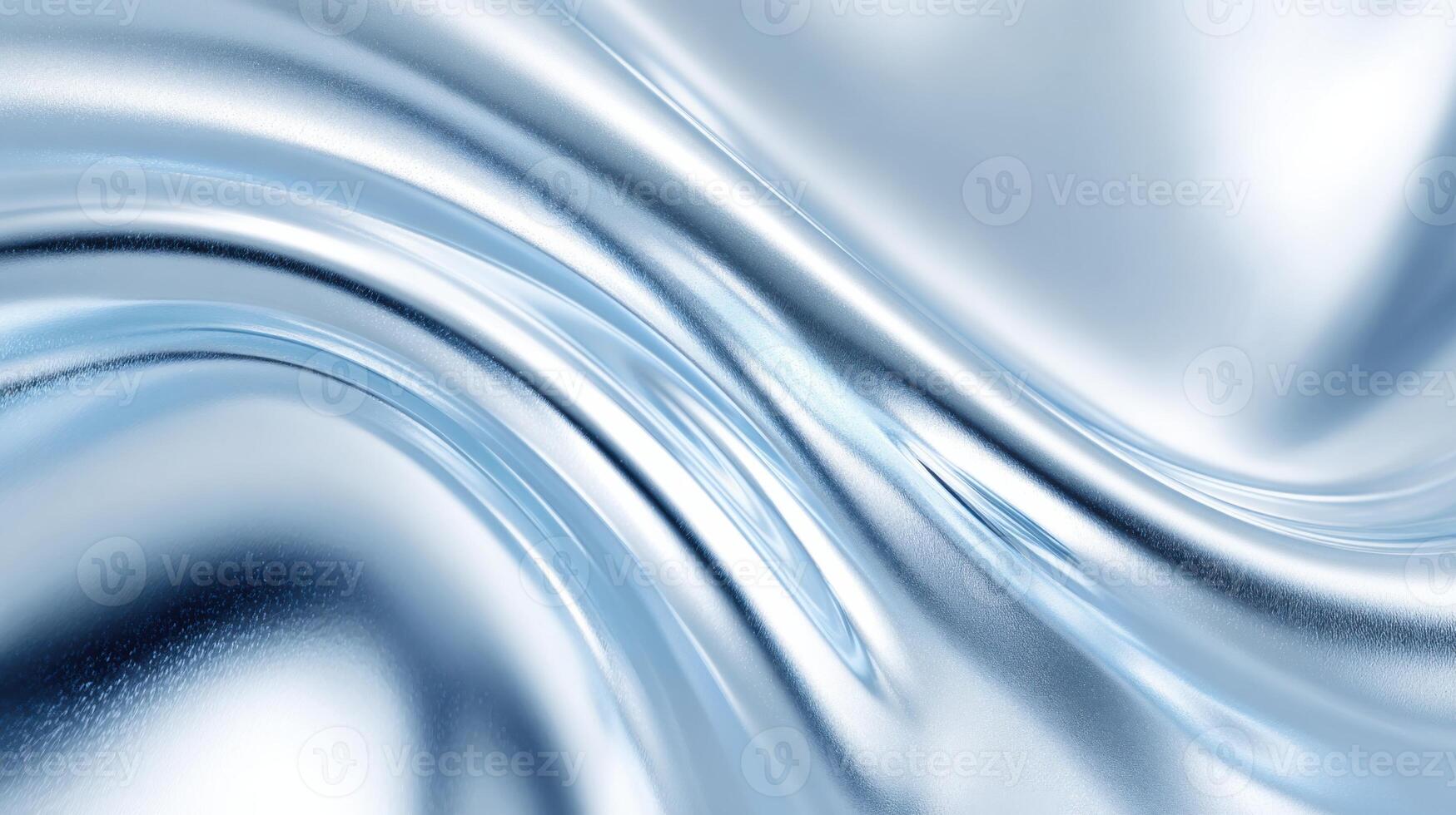 Smooth chrome liquid surface waving and creating dynamic lines photo